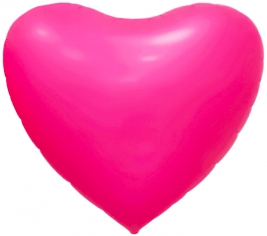 Шар Сердце Фуше, Сатин (в упаковке)