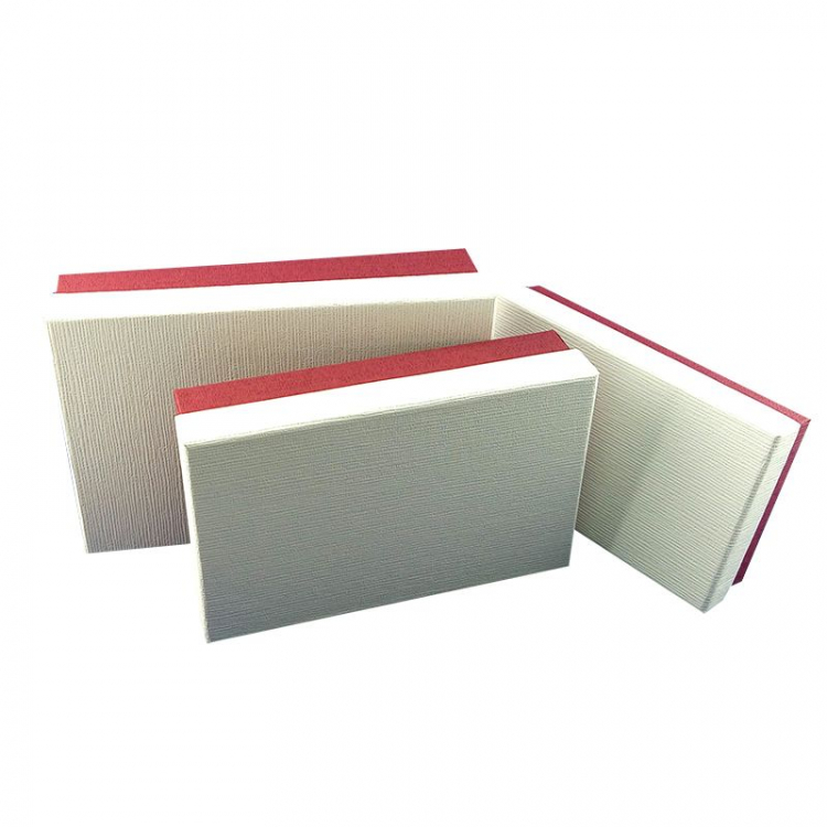 Набор коробок 3 в 1 "Классический стиль" Красно-белый / прямоугольник