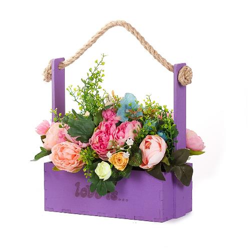 Декоративный ящик для цветов "Love is", Фиолетовый